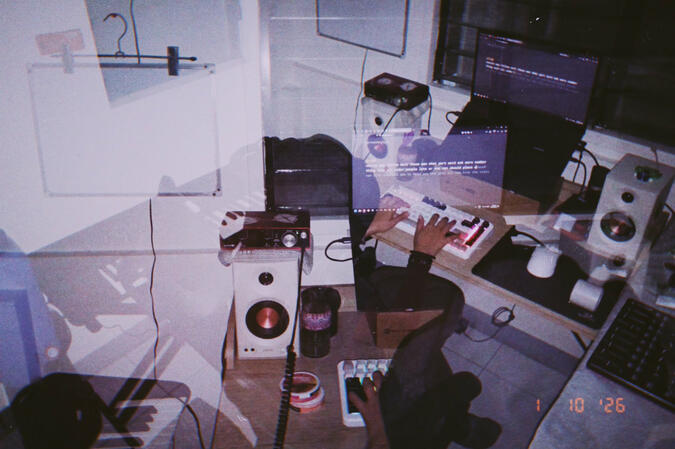 the studio